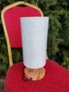 Lampka Stołowa Biurkowa Lampa z kloszem kremowa drewniana - 4