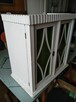 Szafeczka witrynka shabby chic z zielonymi szybkami - 4