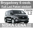 Ford Transit Custom L2 136KM 6-os. Brygadowy Trend Niska Cena ! Kamera Czujniki Full Led