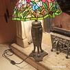 Lampa stojąca, w stylu Tiffany.  Motywy kwiatowe na kloszu - 10