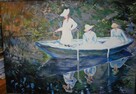 Kopia obrazu Claude Moneta „Łódź w Giverny ”