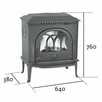 Koza, piec, kominek JOTUL F 8 TD+rura+2 kolana+redukcja. - 2