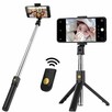 Uchwyt selfie-stick trójnóg statyw tripod Bluetooth K07 czarny - 2