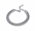 Posrebrzana Bransoletka Męska stal chirurgiczna splot pancer - 2