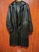 sprzedam męski czarny plaszcz skrórzany