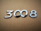 PEUGEOT 3008 emblemat napis cyfry klapy tył
