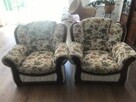 komplet wypoczynkowy w kwiaty kanapa plus dwa fotele - 2