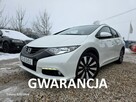 Honda Civic 1.6d#120PS#Ledy#Nav#Climatr#Kamera#Alus#Serwis#Gwarancja#Biała Perła!!