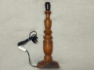 Stara lampa PRL drewniana 50 cm - 7