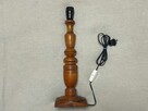 Stara lampa PRL drewniana 50 cm